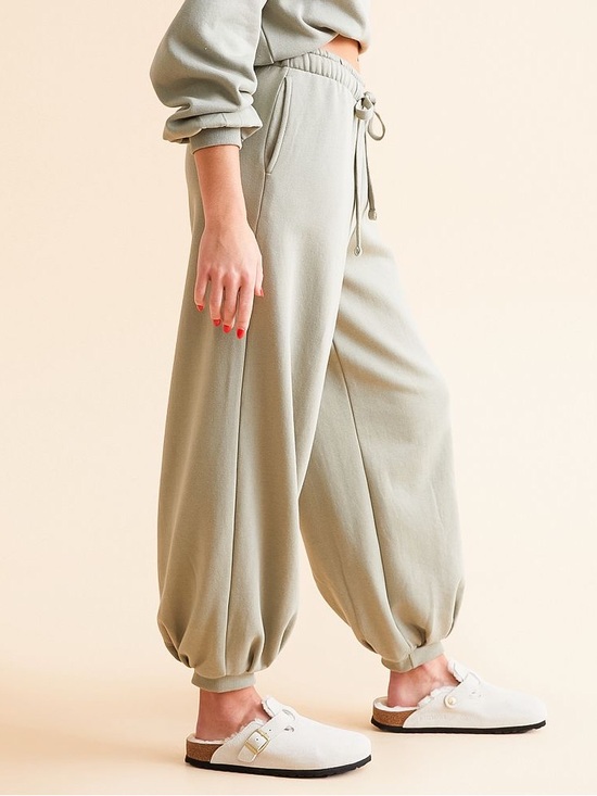 Risen Soft Slouchy Sage Green Jogger Pants - Picture 5 of 15